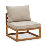 Rowan Wooden Garden 2 Chairs and Coffee Table Set - Natural - Laura James
