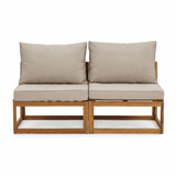 Rowan Armchair with 2-Seater Sofa and Coffee Table Set - Natural - Laura James