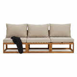 Rowan Sand 3 Seater Garden Sofa - Laura James