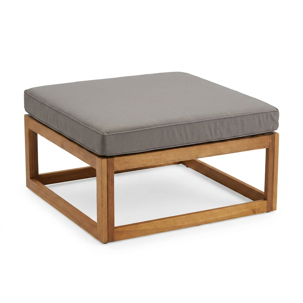 Rowan 3 Seater Wooden Garden Sofa Set with Footstool - Laura James