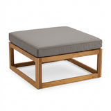 Rowan 3 Seater Wooden Garden Sofa Set with Footstool - Laura James