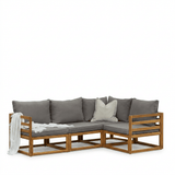 Rowan 4 Seater Wooden Corner sofa set - Laura James