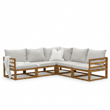 Rowan Natural 5 Seater Outdoor Wooden Sofa Set - Laura James