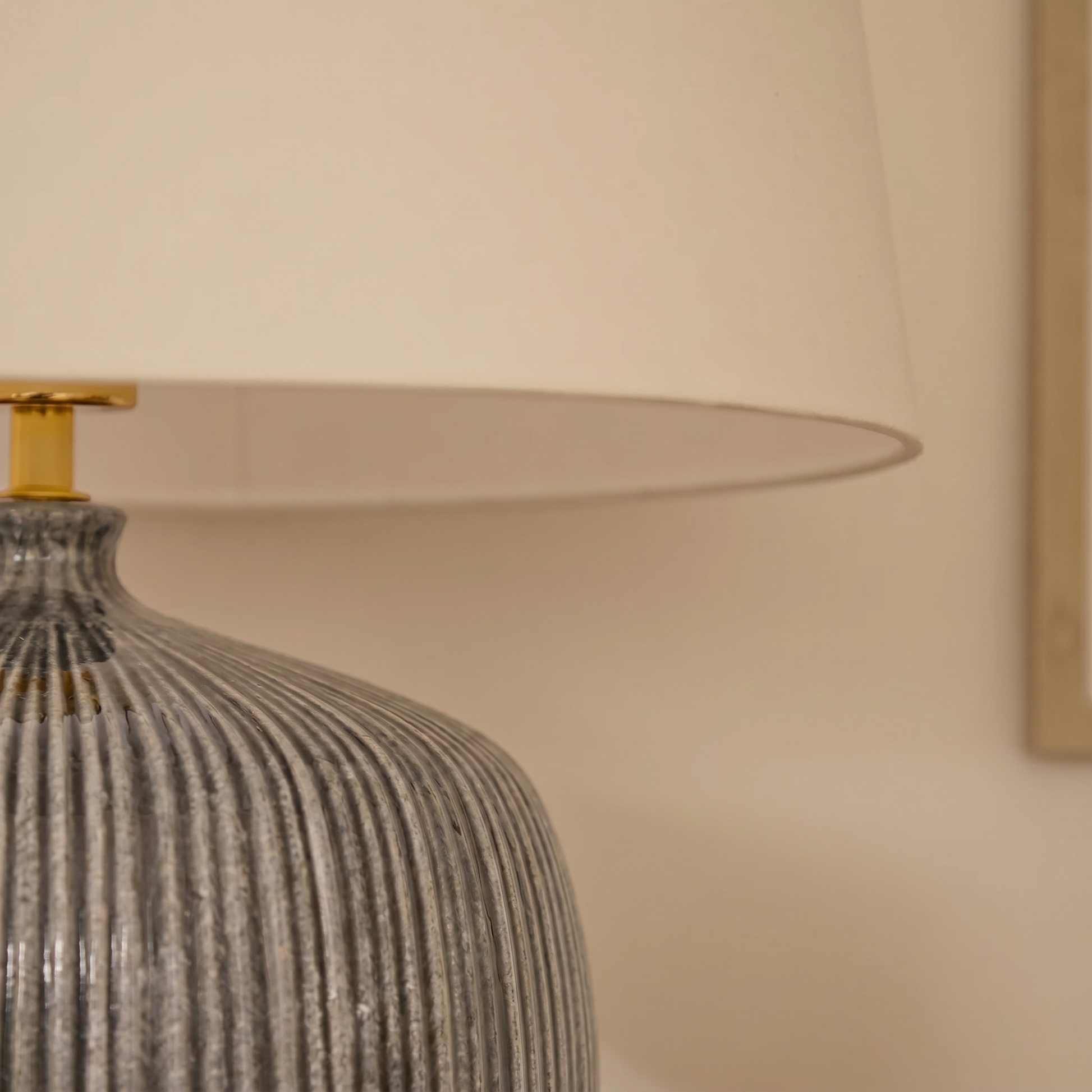Tongham 31cm Ceramic Lamp Base - Dark Grey - Laura James 