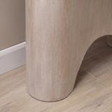 Octavia 110cm Oval Console Table - Limewash - Laura James 