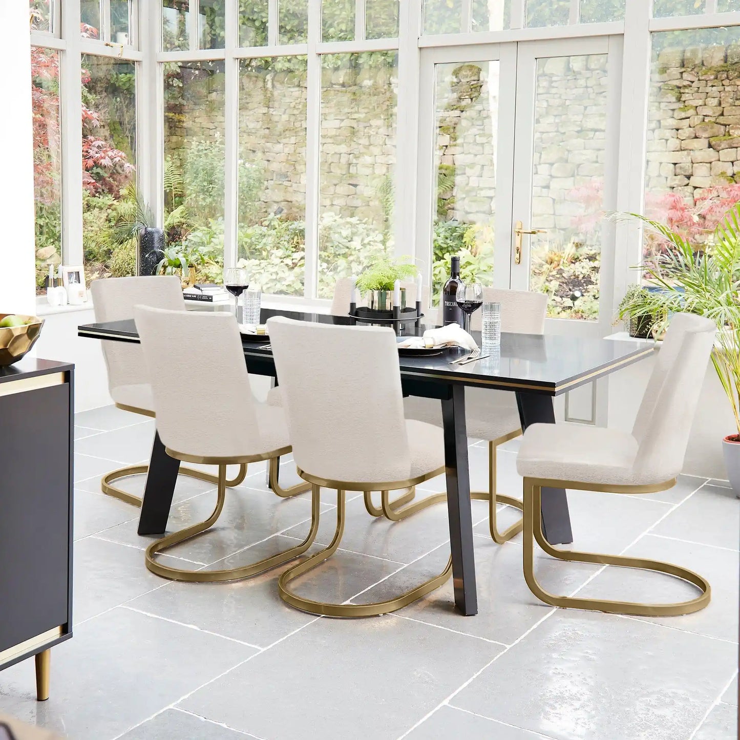 Iliana Dining Table with 6 Lola Chairs - Laura James 