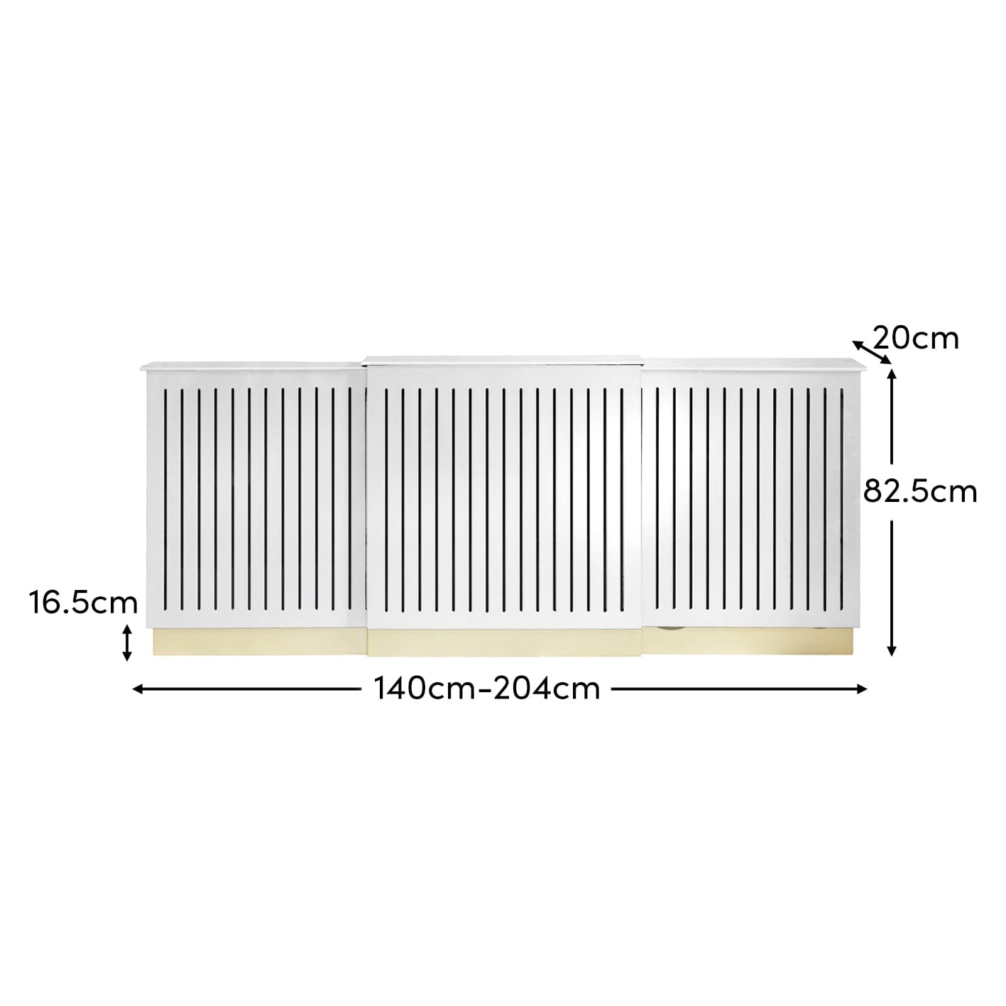 Iliana Extending Radiator Cover - Snow White - Laura James