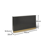 Iliana Large Radiator Cover in Charcoal Grey