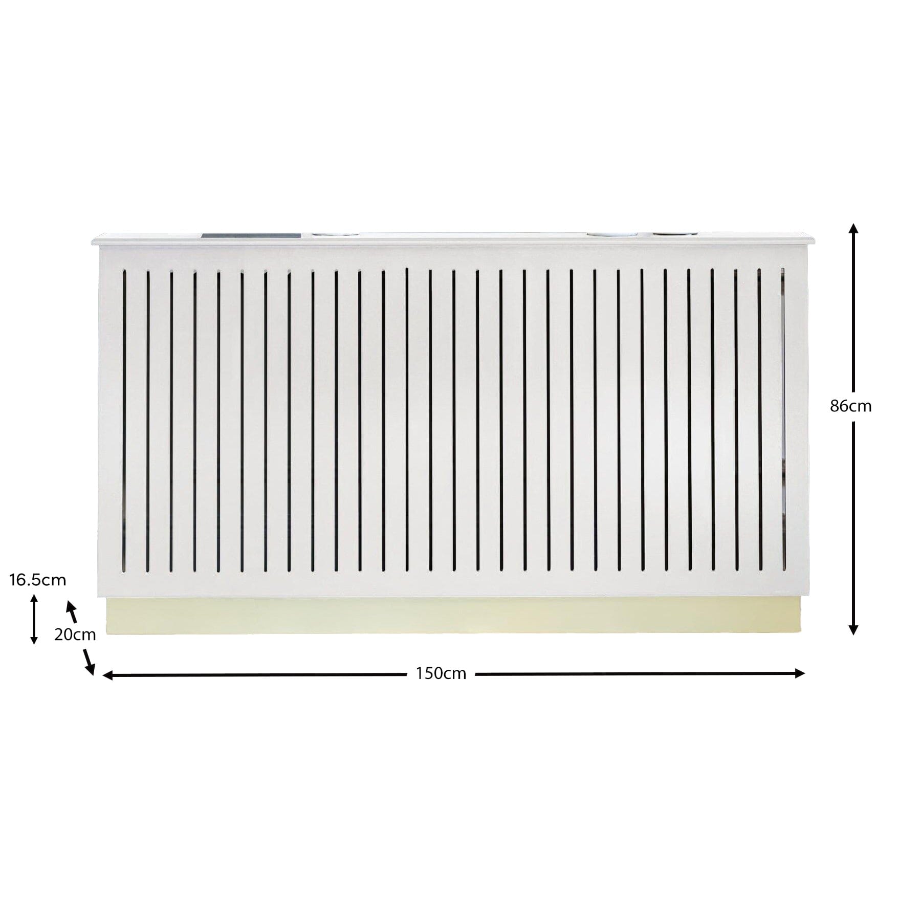 Iliana Large Radiator Cover - Snow White - Laura James