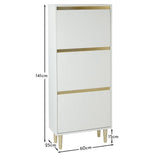 Iliana Shoe Cabinet - 3 Door - White
