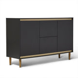 Iliana Charcoal Grey 2 Door 2 Drawer Sideboard - Laura James