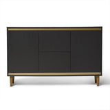 Iliana Charcoal Grey 2 Door 2 Drawer Sideboard - Laura James