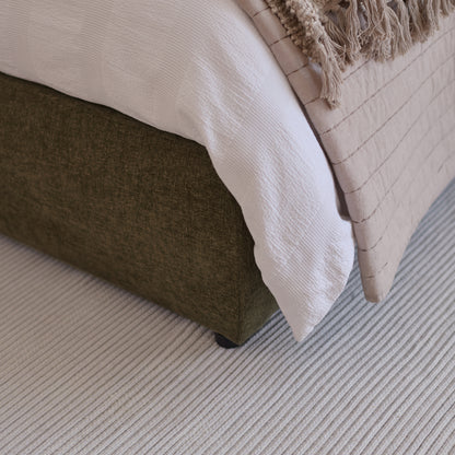 Hannah King Ottoman Bed - Moss Green - Laura James