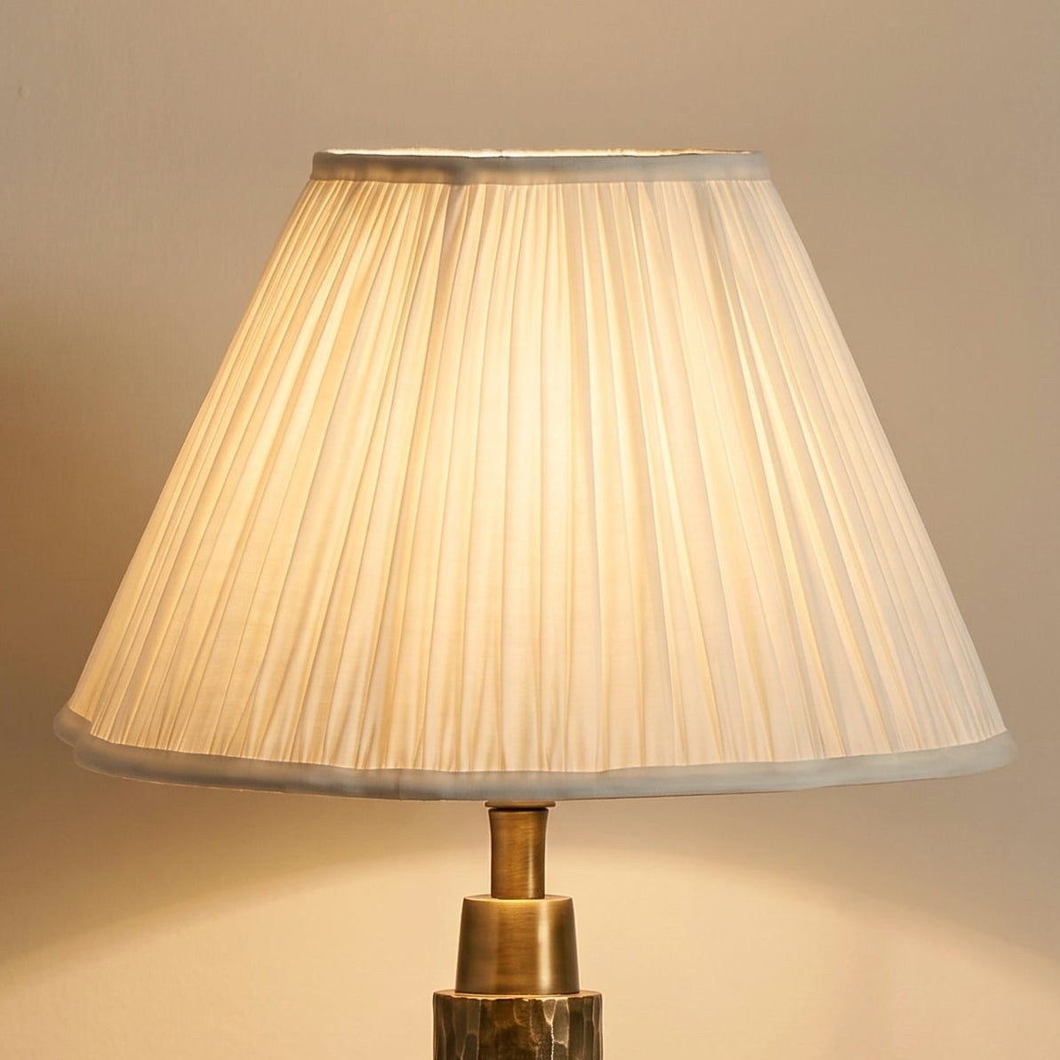 Radley 33cm Gathered Lamp Shade - Cotton White - Laura James 
