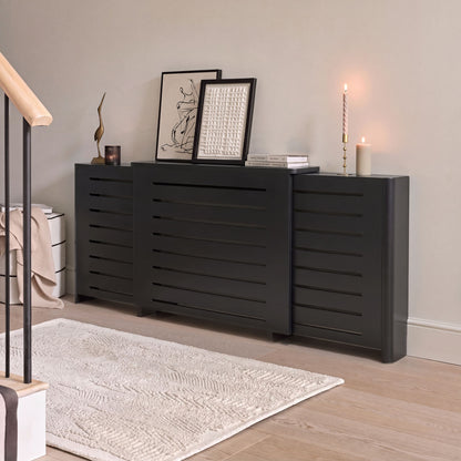 Asha Adjustable Radiator Cover - Jet Black - Laura James 