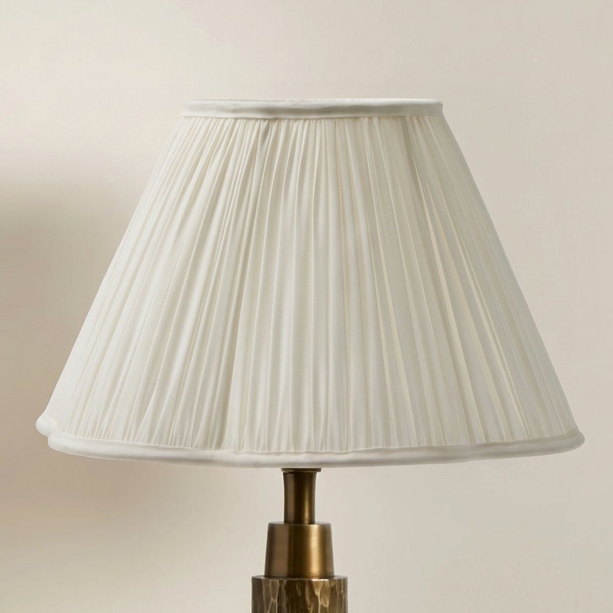Radley 33cm Gathered Lamp Shade - Cotton White - Laura James 