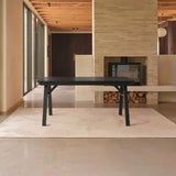 Sabina 160-240cm Black Oak Extending Dining Table - Laura James