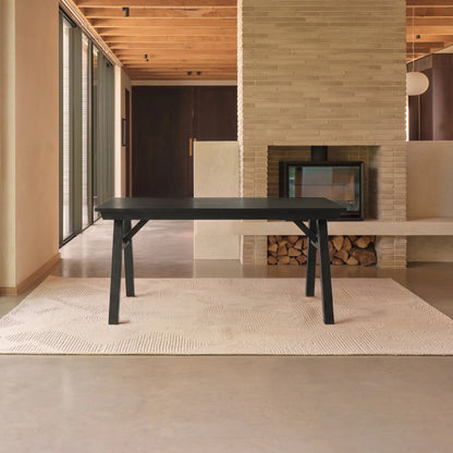 Sabina 160-240cm Black Oak Extending Dining Table - Laura James