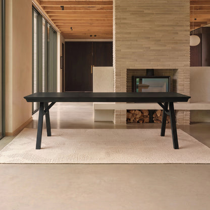 Sabina 160-240cm Black Oak Extending Dining Table - Laura James