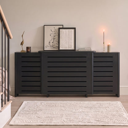 Asha Adjustable Radiator Cover - Jet Black - Laura James 