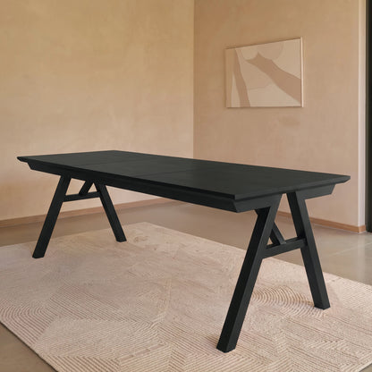 Sabina 160-240cm Black Oak Extending Dining Table - Laura James