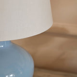 Launton 27cm Ceramic Lamp Base - Cornflower Blue - Laura James 