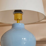 Launton 27cm Ceramic Lamp Base - Cornflower Blue - Laura James 