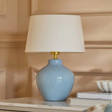 Launton 27cm Ceramic Lamp Base - Cornflower Blue - Laura James 
