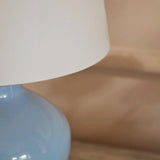 Launton 27cm Ceramic Lamp Base & Coningsby White Lampshade - 30cm - Laura James 