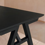 Sabina 160-240cm Black Oak Extending Dining Table - Laura James 