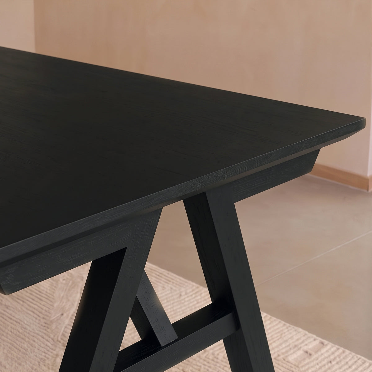 Sabina 160-240cm Black Oak Extending Dining Table - Laura James 