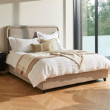 Robyn King Ottoman Bed with Mattress Set - Soft Beige - Laura James 