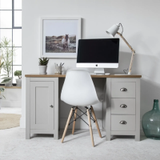 Bampton Desk with drawers Grey - Laura James