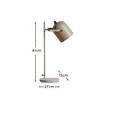 Birstall 41cm Metal Desk Lamp - Grey - Laura James