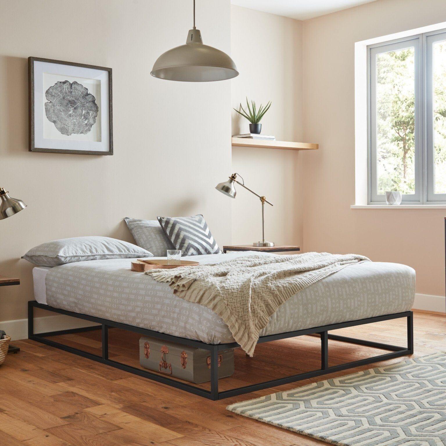 Indy Double Platform Bed Metal