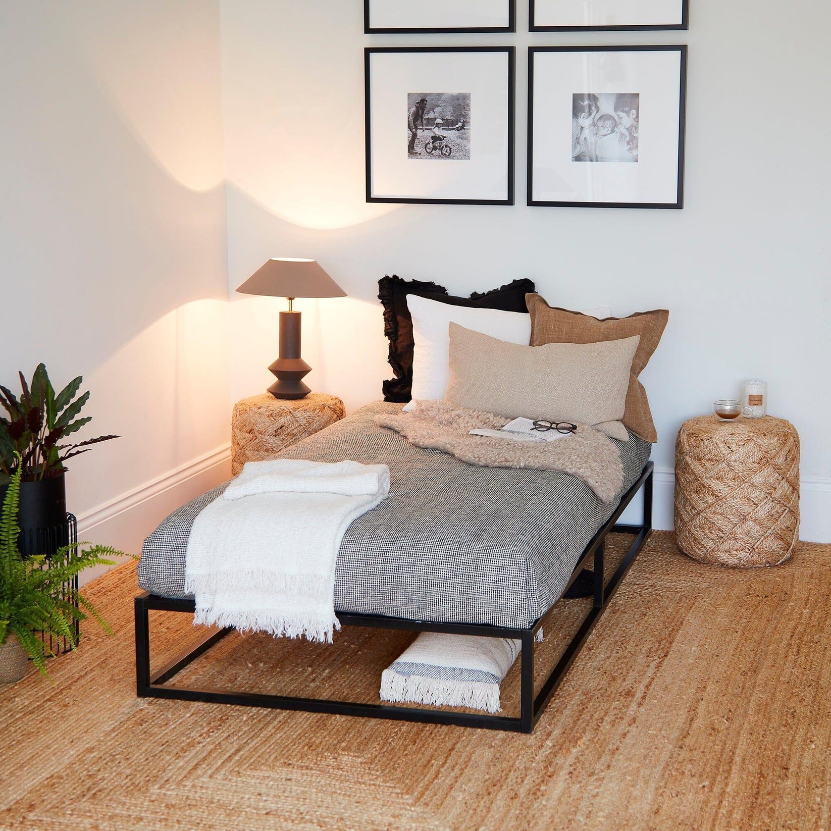 Indy Single Platform Bed & Mattress - Laura James