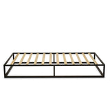 Indy Single Platform Bed - Black Metal - Laura James