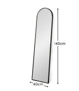 Ingham 140X40cm Metal Arch Mirror - Black - Laura James