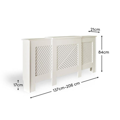 Jack Extending Radiator Cover - White - Laura James