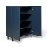 Jack small shoe cabinet - geometric - blue - Laura James