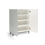 Jack small shoe cabinet - geometric - white - Laura James