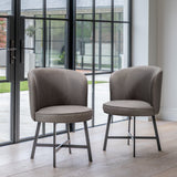 Jacob dining chairs - set of 2 - steel grey and black - Laura James