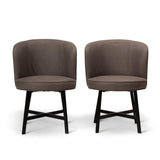 Jacob dining chairs - set of 2 - steel grey and black - Laura James