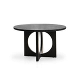 Jade Jet Black Round Acacia Dining Table - Laura James 