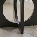 Jade 6 Seater Round Black Dining Table Set - Freya Oatmeal Dining Chairs with Black Legs - Laura James