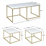 Jay Marble Effect Coffee Table Set - Laura James