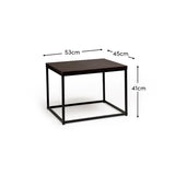 Jay Walnut Side Table - Black Frame Laura James