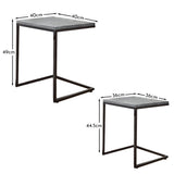 Jay Concrete Nest of Tables - Black Frame