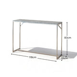 Jay console table - concrete effect and chrome - Laura James
