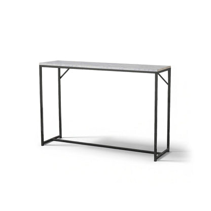 Jay console table - marble effect and black - Laura James